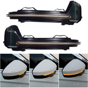 Hacreyatu Dynamic LED Side Mirror Sequential Turn Signal Light Blinker Indicator For VW Tiguan MK2 2017-2019