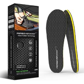 NASA Grade Flat Plantar Fasciitis Insoles Men & Women - Extra Shock Absorption Inserts Women & Men - Shoe Inserts Men For Construction & Delivery Purpose, Shoe Insoles Men For Foot Comfort