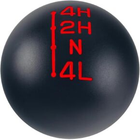 DEWHEL Black/Red Aluminum Weighted Transfer Case Shift Knob 3/8X24 Compatible with 1972-1979 CJ with Dana 20 OE Reference: 5355941