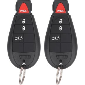 Key Fob Entry Remote Control Key Compatible with Chrysler 300, Dodge Charger, Dodge Challenger, Dodge Magnum, Replacement for M3N5WY783X IYZ-C01C, 4 Button (2)