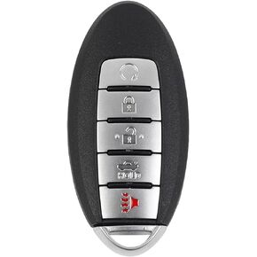 Dasbecan Key Fob Replacement for Nissan Altima Maxima 2016 2017 2018 Infiniti Q50 Q60 Smart Proximity Keyless Entry Remote Control Replaces KR5S180144014 285E3-4RA0B S180144310 5 Buttons