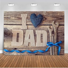 CHAIYA 7x5ft Happy Father's Day Background Wood Backdrops Father's Day Party Banner Studio Props CY-308