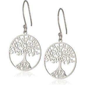 Amazon Essentials Sterling Silver Tree of Life Earrings (previously Amazon Collection)