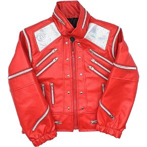 Beat It Red Jacket Children Kids Jacket Costumes for Perfromance Party Imitate Birthday