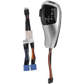KIMISS Gear Shift Knob Head Shift Lever, LHD Automatic LED Gear Shift Knob Retrofit Kit for E90 E92 E84 E89 for F30 (Bright Black)