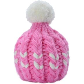 Crochet Shift Knob Beanie Cover in Black/Red - Elegant Handmade Car Accessory, Universal Fit for Standard Shifters, Durable, Easy to Install, Stylishly Protects Your Shifter
