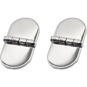 MARINE CITY 316 Stainless Steel Marine D Shaped Covered Strap Hinge with Cover Caps 3 × 1-1/2 Inches for Marines – Ships – Kayaks – Yachts (Pack of 2)