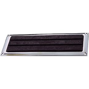 Perko 1325DP1CHR Chrome-Plated Step Plate with Soft Black Polymer Pad - 8-3/4" x 3-1/4", Pack of 2