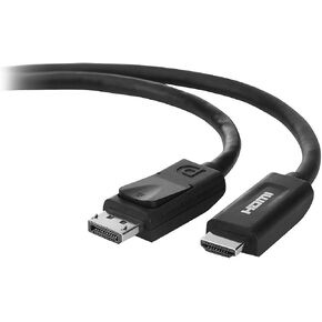 كابل بيلكين F2CD001B06-E DisplayPort-Male إلى HDMI-Male (6 أقدام، أسود)