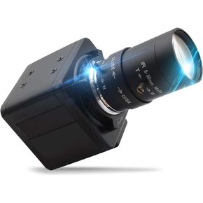 8MP Webcam 5-50mm Varifocal Lens USB Industrial Camera for Indoor Outdoor Super HD 3264X2448 Embedded Camera, USB Webcamera for Linux Windows Android Plug