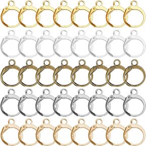 150 Pcs Hypoallergenic French Earring Hooks Leverback Earwires Round Earring Hooks Earring Supplies Findings Ear Wire with Open Loop for Earring Designs Jewelry Making Findings，5 Color