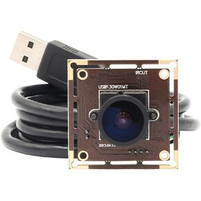 وحدة كاميرا USB ذات إضاءة منخفضة ELP 1.3 ميجابيكسل مع عدسة عين السمكة بزاوية واسعة 170 درجة، كاميرا صغيرة 960 بكسل UVC USB2.0 Lightburn، لوحة كاميرا ويب صناعية مدمجة للفيديو لـ Raspberry Pi، Jetson Nano