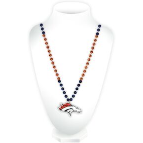 Rico Industries NFL Denver Broncos Team Logo Mardi Gras Style Beads, 3" x 24"