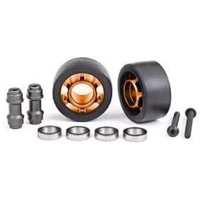 Traxxas 7775T Wheels, Wheelie Bar, 6061-T6 Aluminum (Orange-Anodized) (2)