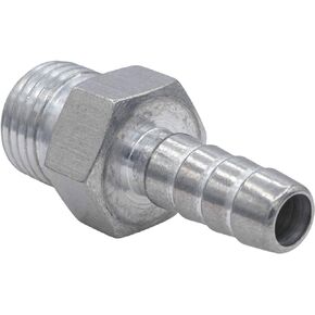 ICT Billet Straight 6AN Orb to 5/16" Hose Barb Fitting Adapter 6AN to 5/16" Hose Barb Connector Fluid Designed & Manufactured in the USA Bare Aluminum F060312BA