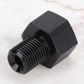 1/8in NPT Female to M10x1.0 Male Reducer Oil Pressure Gauge Adapter Replacement Black m10x1.0 to 1/8