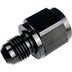 8AN Female to 6AN Male Flare Reducer Aluminum AN 8 to AN 6 Reducing Hose Fitting Expander Pipe Union Swivel Fuel Line Adapter Black Anodized