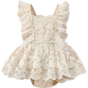 Baby Girls Lace Romper Dress Boho Clothes 1st Birthday Cake Smash Outfit Newborn Photography Outfits Summer Sunsuit