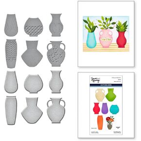 Spellbinders Ceramic Vases by Simon Hurley Etched Dies, Metal