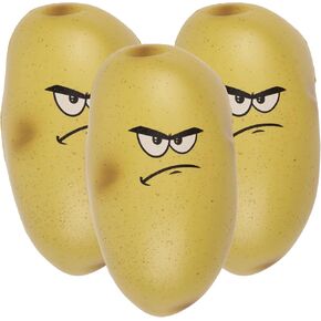 Funny Pissed Potato Stress Ball, Emotional Support, Gag Gift for Coworkers, (Pack of 3) 4.5" x 2.5" in Kuwait