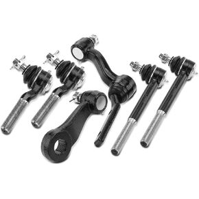 A-Premium Set of 6, Inner Outer Tie Rod End, Pitman & Idler Arm, Compatible with Chevy & GMC & Isuzu & Oldsmobile - 1983-1998 - Blazer, S10, S10 Blazer, Jimmy, S15, S15 Jimmy, Sonoma, Hombre, Bravada