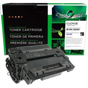 Clover Remanufactured Toner Cartridge Replacement for HP CE255X (HP 55X) | Black | High Yield