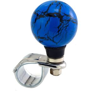 Car Handle Knob Steering Wheel Suicide Spinner, Thunder Ball Shape Car Power Grip Knobs Fit Most Manual Automatic Vehicles, Blue