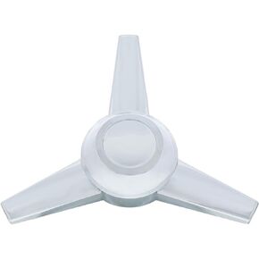 United Pacific 10722 Chrome Plastic 3 Extra Large Straight Bar Spinner, Triple Chrome Plated Plastic, Injection Molded Plastic, Hubcap Add On – 1 Unit