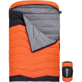 Double Down Sleeping Bags,Suitable for Cold Weather Down Sleeping Bag,Ultra Light Double Sleeping Bag,Suitable for Backpacking, Camping, Hiking