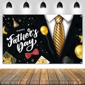 HOWAF Happy Father's Day Banner 71x43 Inch Large Happy Fathers Day Decorations Backdrop for Father's Day Party Supplies, Father's Birthday Photography Background Banner for Indoor Outdoor
