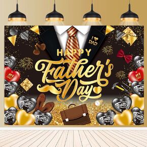 Happy Father's Day Banner Backdrop I Love Dad Fathers Day Decorations 7x5FT Blue and Silvery Balloons Thank You Daddy Background Best Dad Ever Party Supplies Photo Props in Saudi Arabia