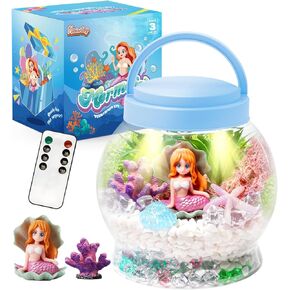 Hasviey Terrarium Kit for Kids, Light Up Unicorn Toys for Girls 6-8, DIY Kids Arts and Crafts Kit with Remote Control, Preschool Learning & Education Science Kits & Toys, Gift Ideas for Birthday Xmas