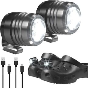 Rechargeable Flashlight Attachment for Croc Accessories, Durable and Battery Powered