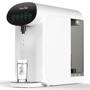 SimPure Y7P-W UV Countertop Reverse Osmosis Water Filtration Purification System, 4 Stage RO Water Filter, Bottleless Water Dispenser, 4: 1 Pure to Drain, BPA Free (No Installation Required)
