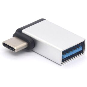Angled USB C Adapter 90 Degree USB to Type C Adaptor USB 3.0 Type C Converter Connector for Dell XPS 15, Samsung S9 S8 Note 8, Google Pixel, Huawei P10 Mate 10, OnePlus (Black)