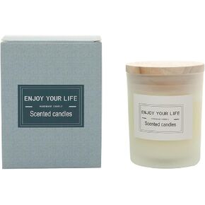 شمعة معطرة باللافندر، 6 أونصة حرق 40 ساعة، شموع معطرة للمنزل| شموع الربيع| شمعة برطمان أبيض | شموع الصويا، شموع طويلة الأمد | هدايا شموع للرجال والنساء (خشب اللافندر، 6 أونصة) in Kuwait