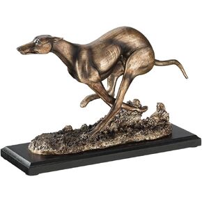 Design Toscano NY1280200 Greyhound Whippet Art Deco Dog Statue, Bronze