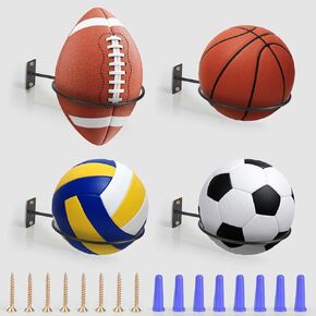 4 قطع حامل كرة القدم وكرة السلة جدار جبل معدني متعدد الوظائف حامل الكرة جدار جبل الرياضة الكرة تخزين لكرة السلة كرة القدم الكرة الطائرة كرة القدم الرجال الأولاد غرفة الرياضة ديكور in Kuwait