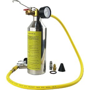 AC Air Conditioning Flush Set Canister Gun Clean Tool Kit for R134a 1000ML 1/4SAE 1/4NPT