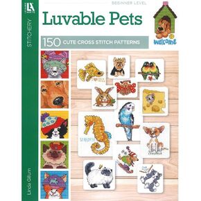 Leisure Arts Cross Stitch Luvable Pets Cross Stitch Book, Patterns, Books, Pattern Book, Design Books, Design Books
