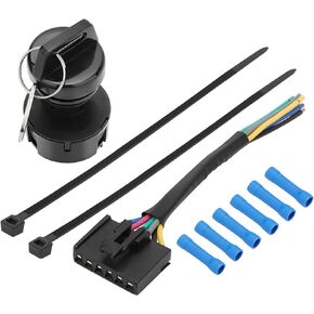 M MATI Ignition Key Switch 4 Position 6 Pin & Harness Kit for Polaris Ranger 400/500/570/800-Mid-Size/ETX/EV-Li-Ion RZR 570-Base ACE 325/500/570/900 4012166 4011142 2878509