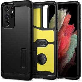 Spigen Tough Armor [Extreme Protection Tech] Designed for Galaxy S21 Ultra Case (2021) - Black