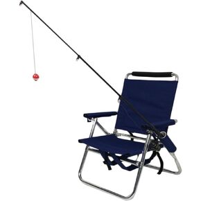 Backpack Fishing Chair - Portable Folding Ultra Light Chair with Padded Carrying Straps & Padded Lumbar Support Bar - All Aluminum Fishing Chair with Cup & Fishing Rod Holder