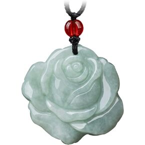 Natural Green Jade Necklaces for Women Good Luck Donut Jade Pendant Necklaces Amulet Jewelry Gifts