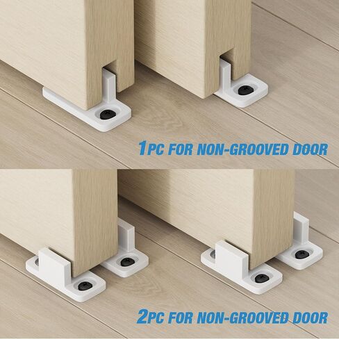 SMARTSTANDARD Universal Sliding Barn Door Floor Guide Floor Mount Fit for Bypass/Closet/Pocket Doors C-Guide Black 2Pack in Saudi Arabia