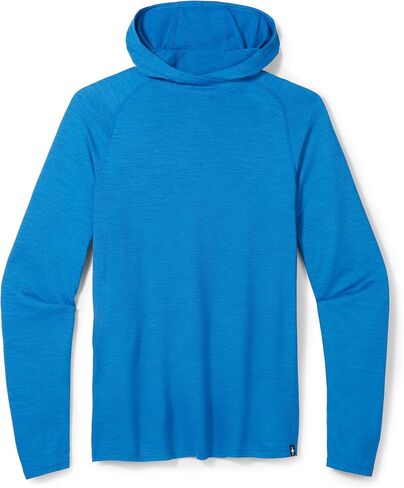 سترة بغطاء رأس رجالي من صوف ميرينو سبورت من Smartwool (مقاس عادي)، أزرق لاجونا، مقاس متوسط in Saudi Arabia