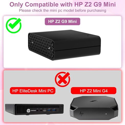 حامل لجدار الكمبيوتر المكتبي الصغير HP، VESA، حامل تحت المكتب لجهاز HP Z2 G9 Mini PC VESA يمكن توصيل دعامة تثبيت ذراع الشاشة لمحطة العمل HP Z2 G9 Mini مع براغي وأشرطة كابلات in Kuwait