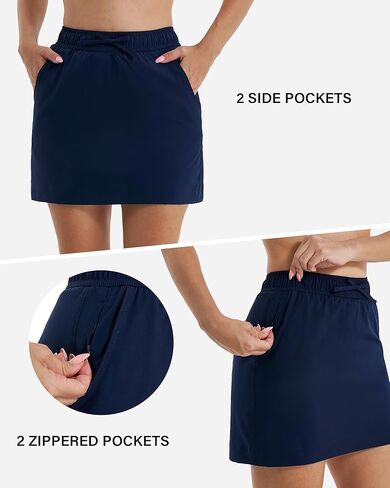 Stelle Women's Golf Skort Skirts 16" Hiking Cargo Skort for Tennis Outdoors Quick Drying Athletic Workout Skort with Pockets in Saudi Arabia