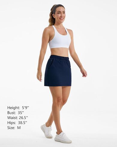 Stelle Women's Golf Skort Skirts 16" Hiking Cargo Skort for Tennis Outdoors Quick Drying Athletic Workout Skort with Pockets in Saudi Arabia