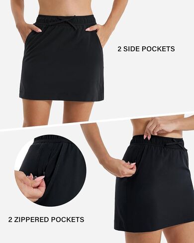Stelle Women's Golf Skort Skirts 16" Hiking Cargo Skort for Tennis Outdoors Quick Drying Athletic Workout Skort with Pockets in Saudi Arabia